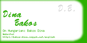 dina bakos business card